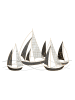 Mauro Ferretti 3D-Dekorplatte aus mehrfarbigem Metall mit Segelschiffmotiv, 91 x 2,5 x 55,9 cm