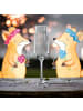 Mr. & Mrs. Panda Champagnerglas Wellensittich Liebe mit Spruch in Transparent