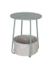 relaxdays Beistelltisch in Mint/ Grau  - (H)50 x Ø40 cm