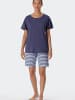 Schiesser Shorty Essential Stripes Bermuda in Blau