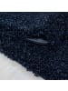 KADIMA DESIGN Teppich Hochflor Shaggy Waschbar Einfarbig RHEIN Strapazierfähig in Marineblau