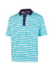 Wind Sportswear Polo Pique gestreift in pool blue marine