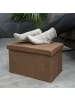 Intirilife Faltbare Sitzbank 49x30x30 cm in BERNSTEBRAUN
