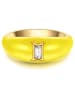 Glanzstücke München Ring Sternzeichen Zwillinge aus Sterling Silber mit Zirkonia in gelbgold