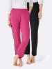 WITT WEIDEN Hose in schwarz + fuchsia