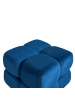 Beliani Pouf CALIENTE in Blau - (W) 60 x (H) 44 x (L) 60 cm