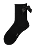 Kunert Socken Ribbon Love Rollrand in Black