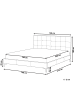 Beliani Doppelbett AMBERT in Grau - (W) 148 x (H) 102 x (L) 212 cm