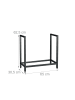 relaxdays Kaminholzregal in Schwarz - (B)65 x (H)62,5 x (T)30,5 cm