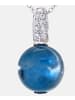 Diamant L'éternel Halskette mit Anhänger aus 375 Weißgold mit Diamant mit Topas