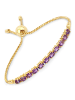 Rafaela Donata Armband Sterling Silber gelbvergoldet Amethyst in gelbgold