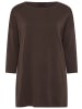 Laura Scott Longpullover in dunkelbraun
