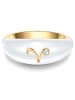 Glanzstücke München Ring Sternzeichen Widder aus Sterling Silber mit Zirkonia in gelbgold