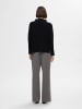 SELECTED FEMME Gemütlicher Strickpullover mit Rollkragen und Seitenschlitz in Schwarz