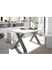 58 aufm Kessel ESSZIMMERTISCH Eike 4 200 x 100 x 75 Esstisch Graphit/Weiß Matt Lack