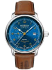 Zeppelin Herrenuhr Automatik 100 Jahre Méditerranée Braun/Blau