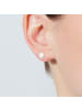 Luxenter Luxenter white pearl earrings with silver finish - Yairak