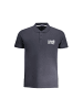 cavalli CLASS Blaues Baumwoll-Polohemd
