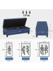 HOMCOM Sitzbank-125L x 49B x 41,5H cm-Blau