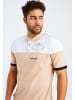 Leif Nelson Herren T-Shirt Polo Herren T-Shirt Polo LN-55615 in beige