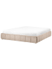 Beliani 2-tlg Doppelbett GENAS in Beige/Schwarz