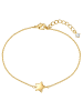 Lulu & Jane Armband Stern aus Messing mit Zirkonia in gelbgold