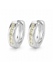 schmuck23 Creolen 925 Silber Zirkonia 0,3 cm x 1,2 cm
