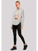 F4NT4STIC Oversized Hoodie Vogelnest Blumen in grau