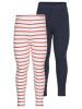 Kidsworld Leggings in aprikot ringel + marine