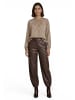 Zero  Satin-Bluse mit Print. in Cream/Brown