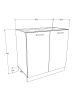 VCM  Küchenschrank B 80 cm Unterschrank Esilo in Weiß / Sonoma-Eiche