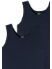 Schiesser Unterhemd / Tanktop Teens Boys 95/5 Cotton in Nachtblau