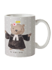 Mr. & Mrs. Panda Keramtiktasse Pfarrerin Herz ohne Spruch in Grau Pastell