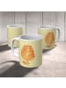 Mr. & Mrs. Panda Tasse Katze Mittelfinger ohne Spruch in Gelb Pastell