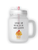 Mr. & Mrs. Panda Trinkglas Mason Jar Cupcake mit Spruch in Transparent