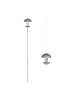 relaxdays Vogelfutterspender in Silber - (H)172 cm