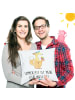 Mr. & Mrs. Panda Kissen Sommer Freude mit Spruch in Weiß
