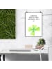 Mr. & Mrs. Panda Poster Blume Kleeblatt Motiv mit Spruch in Weiß