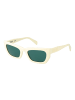 Liu Jo Frauen Sonnenbrille Katzenauge Weiß