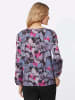 Sieh an! Langarm-Bluse in traube-fuchsia-bedruckt