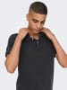 Only&Sons Poloshirt aus Baumwolle Kurzarm Slim Fit in Dunkelblau