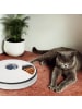 relaxdays Futterautomat Katze in Weiß/ Grau