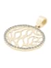 Adeliás Damen Anhänger aus 333 Gold mit Zirkonia in gold