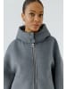 Oui Lässige Jacke mit Kapuze und Tunnelzug in Steel Grey