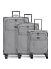 Redolz Essentials 12 THREE SET 4 Rollen Kofferset 3-teilig mit Dehnfalte grey2