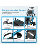 COSTWAY Rollator mit Luftbereifung faltbar bis 140 kg in Blau