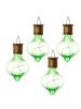 MARELIDA 4er Set LED Solar Glühbirnen orient H: 11,7cm in grün