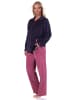 NORMANN Hausanzug Streifen Homewear Nicky Velvet - 69978 in marine