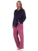 NORMANN Hausanzug Streifen Homewear Nicky Velvet in marine