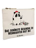 Mr. & Mrs. Panda Schminktasche Panda Weihnachtsgeschenk mit Spruch in Weiß